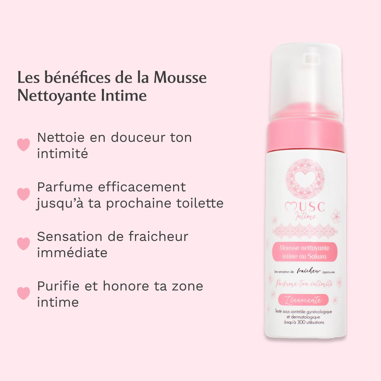 Mousse nettoyante Intime au Sakura - l’Innocente