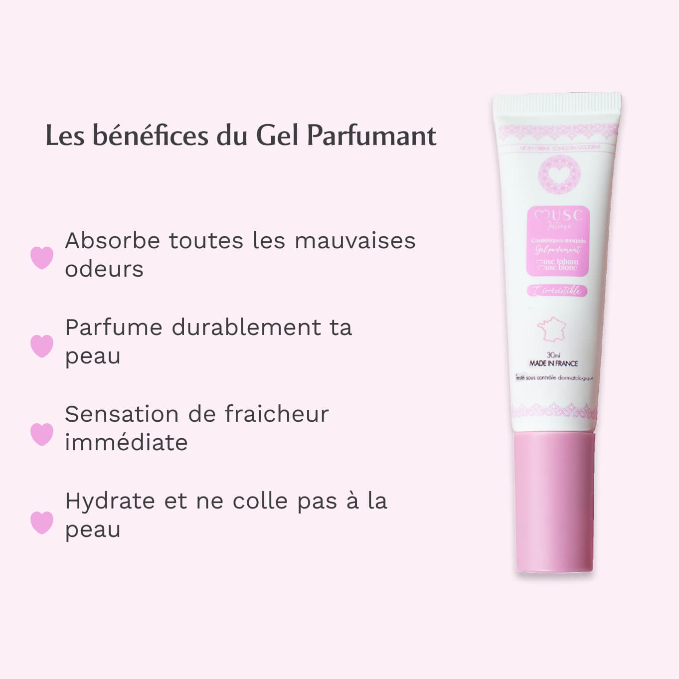 Gel parfumant l'Irrésistible - Musc Blanc